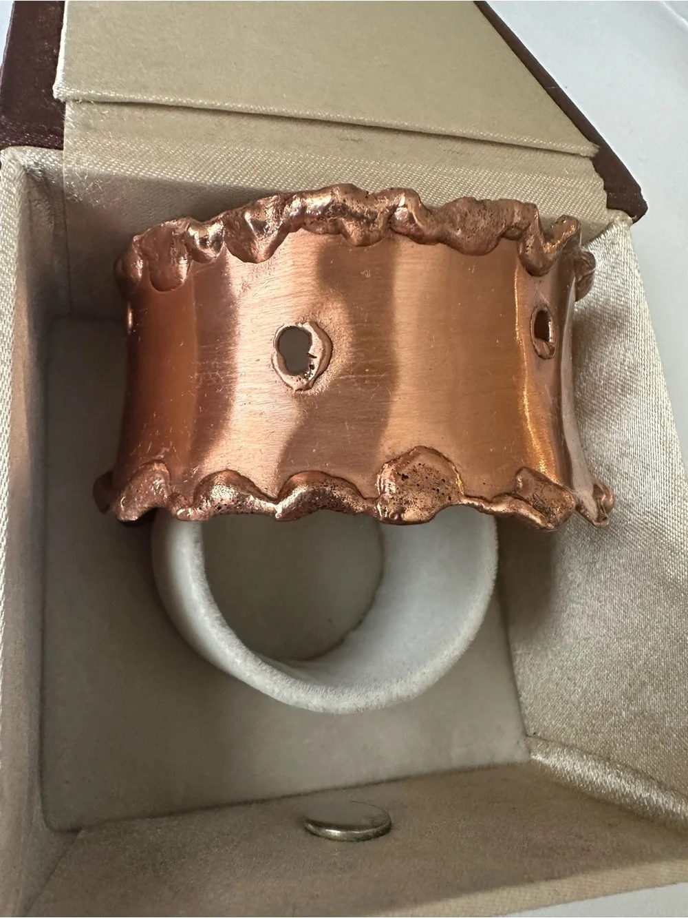 Handcrafted Copper Wide Cuff Bracelet - Stylish Copper Wearable